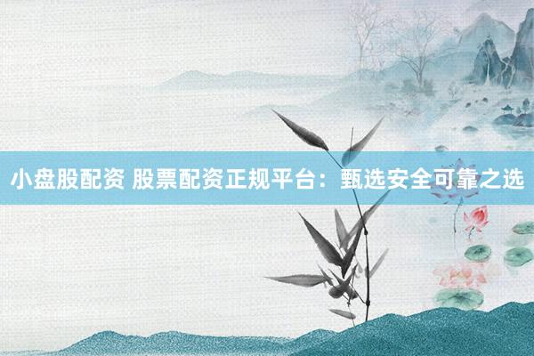 小盘股配资 股票配资正规平台：甄选安全可靠之选