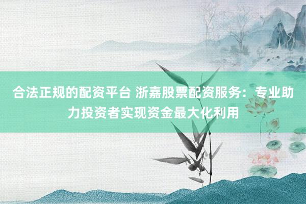 合法正规的配资平台 浙嘉股票配资服务：专业助力投资者实现资金最大化利用