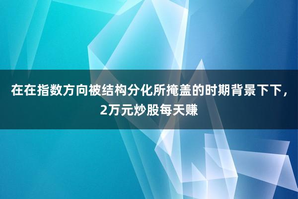 在在指数方向被结构分化所掩盖的时期背景下下，2万元炒股每天赚